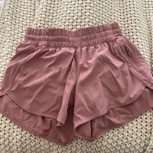 Lululemon womens track that 3 inch inseam shorts. Mauve-like color. Gently used.